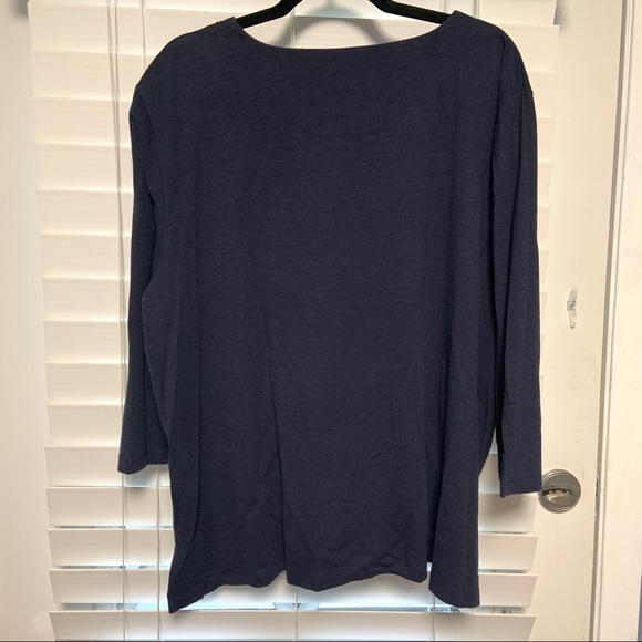 Alfred Dunner 3/4 Length Floral Print Blouse - Picture 2 of 4